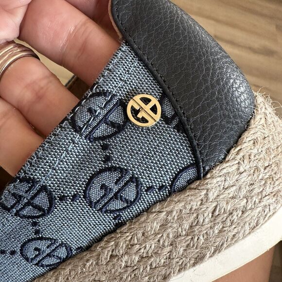 Giani Bernini Shoes Women's 10 Blue Archerr Memory Foam Monogram Espadrille - Picture 11 of 11